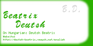 beatrix deutsh business card